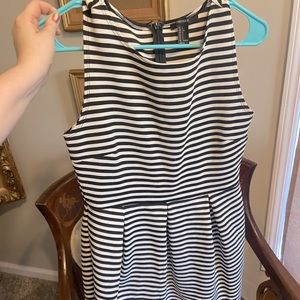 Black and white stripped dress